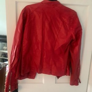 Express Red Leather Jacket